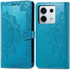 imoshion Etui de téléphone portefeuille Mandala Xiaomi Redmi Note 13 Pro (5G) / Poco X6 - Turquoise