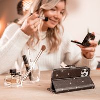 imoshion Design Softcase Bookcase Apple iPhone 12 (Pro) - Stars Gold