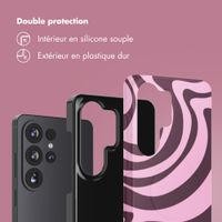 Selencia Coque arrière Vivid Samsung Galaxy S26 Ultra - Wavy Swirl Pink Plum
