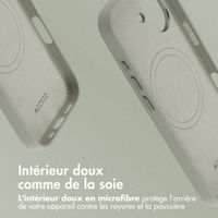 Accezz Coque arrière en cuir avec MagSafe Apple iPhone 17 - Light Grey