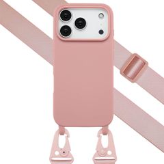 Selencia Coque silicone avec cordon amovible Apple iPhone 17 Pro - Sand Pink