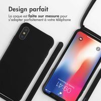 imoshion ﻿Coque en silicone avec cordon Apple iPhone X / Xs - Noir
