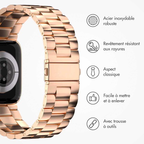 imoshion Bracelet en acier Apple Watch Series 1 á 9 / SE (38/40/41 mm) | Series 10 / 11 (42 mm) - Rose Dorée