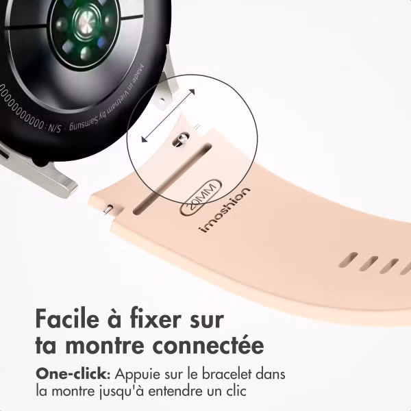 imoshion Bracelet en silicone Samsung Galaxy Watch 7 (40 & 44mm) / Watch 6 (Classic) / 5 40mm & 44mm / 5 Pro / Watch 4 (Classic) / Watch FE - Rose