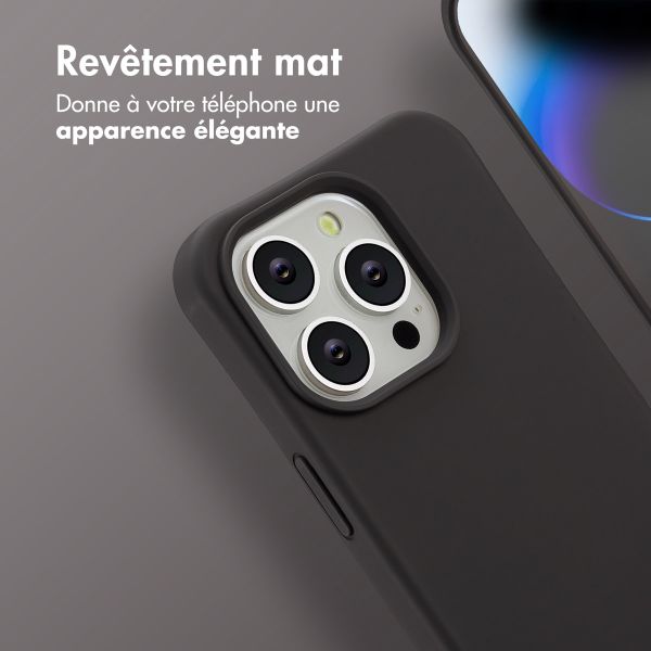 imoshion Coque arrière Color avec cordon amovible et MagSafe Apple iPhone 14 Pro - Black Coffee