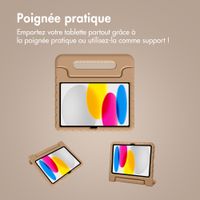 imoshion Coque kidsproof avec poignée Apple iPad 11 (2025) 11 pouces A16 / iPad 10 (2022) 10.9 pouces - Marron