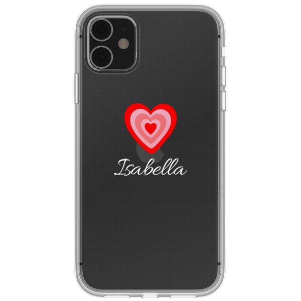 Coque personnalisée avec un cœur iPhone 11 - Transparent