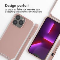 imoshion Coque en silicone avec cordon Apple iPhone 13 Pro - Sand Pink