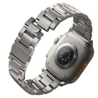 Uniq Bracelet Osta en acier avec maillons auto-ajustables Apple Watch Series 1 t/m 11 / SE / Ultra (44/45/46/49 mm) - Titanium (Silver)