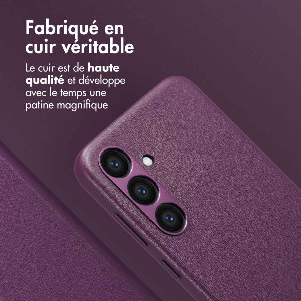 Accezz Étui de télephone portefeuille en cuir 2-en-1 avec MagSafe Samsung Galaxy S23 FE - Heath Purple