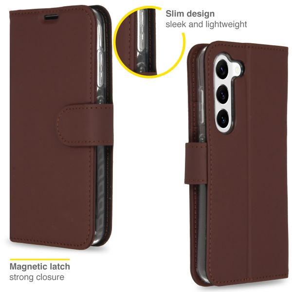 Accezz Étui de télephone Wallet Samsung Galaxy S23 Plus - Marron