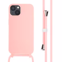 imoshion ﻿Coque en silicone avec cordon Apple iPhone 13 - Rose