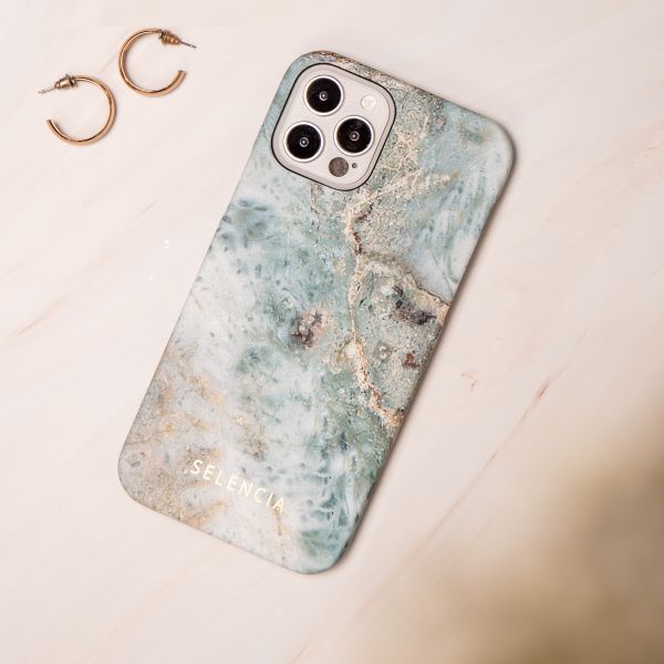 Selencia Coque Maya Fashion iPhone 13 Pro - Marble Blue