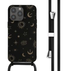 imoshion Coque design en silicone avec cordon Apple iPhone 14 Pro Max - Sky Black
