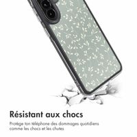 imoshion Coque Design Samsung Galaxy A57 (5G) - Smoke Green Flowers