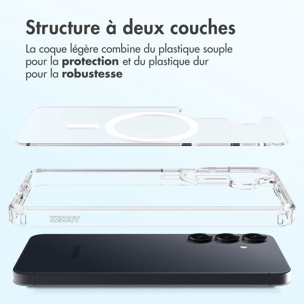 Accezz Coque arrière Xtreme Impact avec MagSafe Samsung Galaxy S24 - Transparent