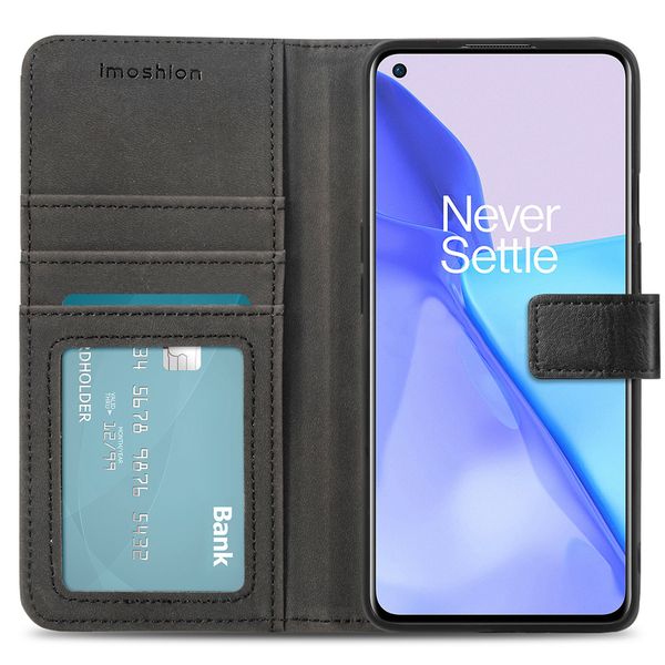 imoshion Étui de téléphone portefeuille Luxe OnePlus 9 - Noir