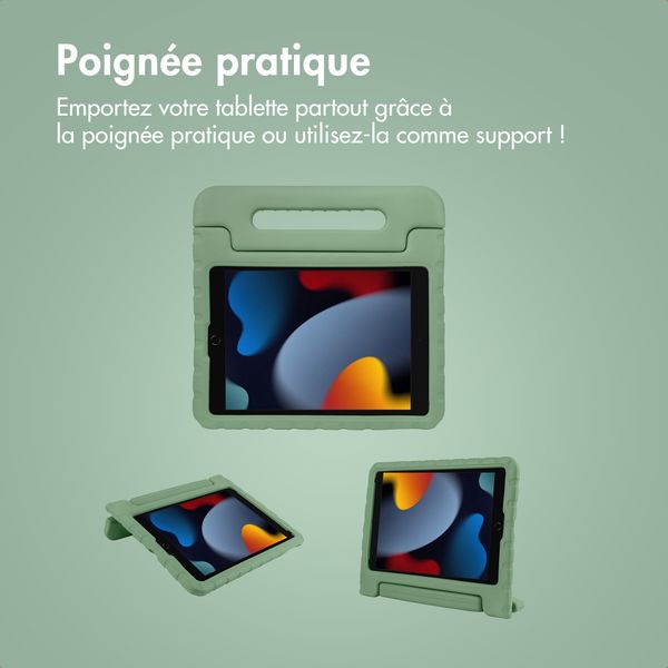 imoshion Coque kidsproof avec poignée Apple iPad 9 (2021) 10.2 pouces / iPad 8 (2020) 10.2 pouces / iPad 7 (2019) 10.2 pouces - Olive Green