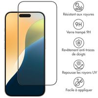 Accezz Protection d'écran en verre trempé Full Cover iPhone 16 Pro