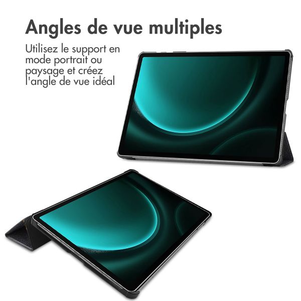 imoshion Coque tablette Design Trifold Samsung Galaxy Tab S10 Plus / Tab S9 FE Plus / Tab S9 Plus - Black Marble