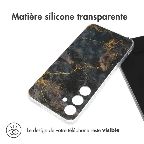 imoshion Coque Design Samsung Galaxy S24 - Black Marble