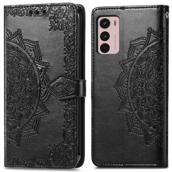 imoshion Etui de téléphone portefeuille Mandala Motorola Moto G42 - Noir