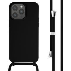imoshion Coque en silicone avec cordon Apple iPhone 15 Pro Max - Noir