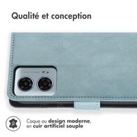 imoshion Étui de téléphone portefeuille Luxe Motorola Moto G24 Power - Bleu clair