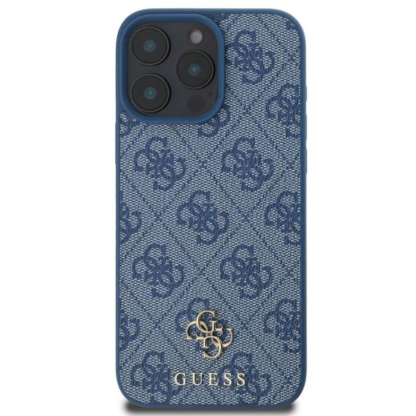 Guess Coque 4G Metal Logo MagSafe Apple iPhone 16 Pro - Bleu