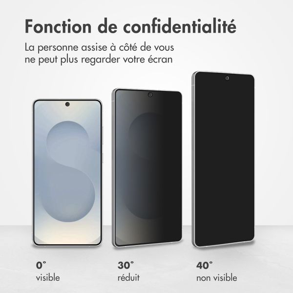 Accezz Protection d'écran en verre trempé Privacy Samsung Galaxy S25 Edge