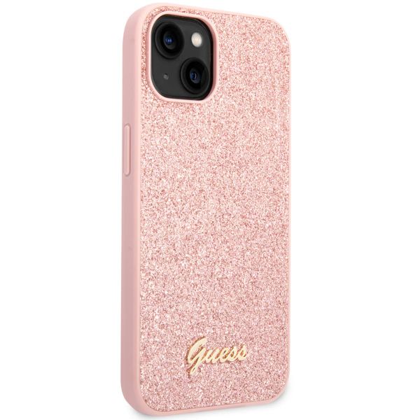 Guess Coque Glitter Flakes Apple iPhone 14 - Rose