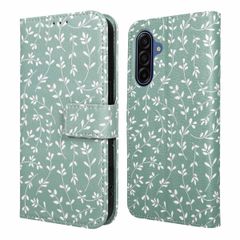 imoshion Étui de télephone portefeuille Design Samsung Galaxy A17 - Smoke Green Flowers