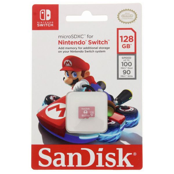 SanDisk microSD Nintendo Switch - 128G - Mushroom