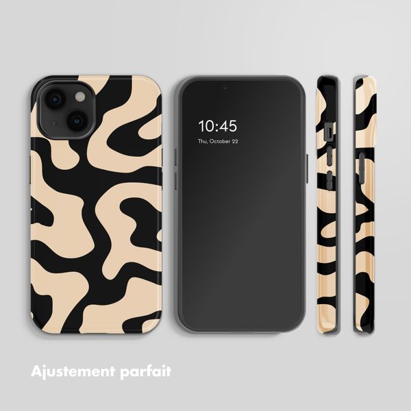 Selencia Coque arrière Vivid avec MagSafe Apple iPhone 14 - Art Wave Black