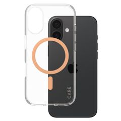 PanzerGlass Coque CARE Urban Combat MagSafe iPhone 16 - Transparent / Peach