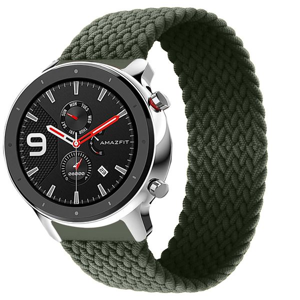 imoshion Bracelet en nylon tressé Amazfit GTR - Vert foncé