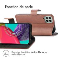 imoshion Étui de téléphone portefeuille Luxe Samsung Galaxy M53 - Brun