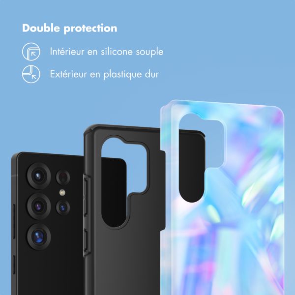 Selencia Coque arrière Vivid Samsung Galaxy S25 Ultra - Holographic Blue Dream