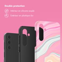 Selencia Coque arrière Vivid Samsung Galaxy A55 - Pastel Lipstick Marble