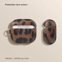 Selencia Coque Sabi Apple AirPods 4 - imprimé léopard - Mocha Brown