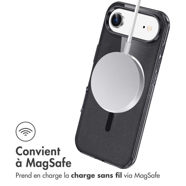 imoshion Coque Pailletée avec MagSafe Apple iPhone Air - Noir