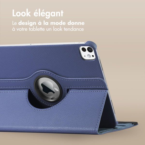 imoshion Coque tablette rotatif à 360° iPad Air 11 pouces (2024) M2 / Air 5 (2022) / Air 4 (2020) / Pro 11 (2018/2020) - Bleu foncé