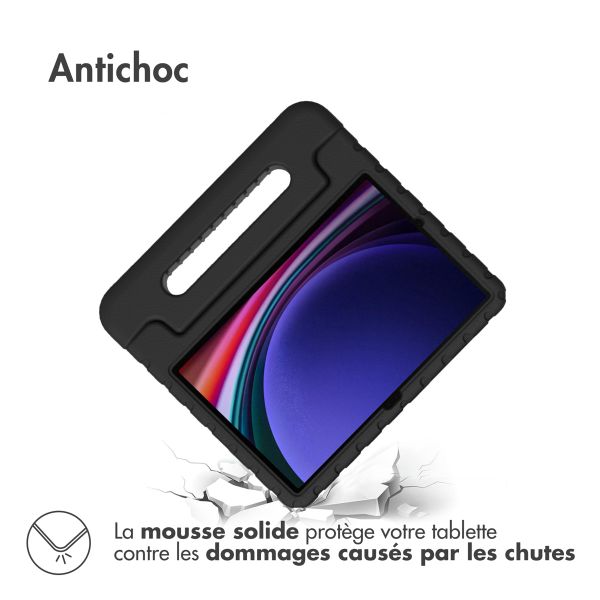 imoshion Coque kidsproof avec poignée Samsung Galaxy Tab S9 11.0 pouces / Tab S9 FE 10.9 pouces - Noir