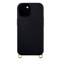 Selencia Coque arrière Rivièra avec MagSafe avec crochets amovibles Apple iPhone 15 - Velvet Black
