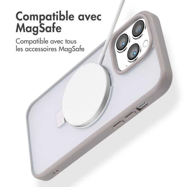 Accezz Coque Ring Stand avec MagSafe Apple iPhone 14 Pro Max - Gris
