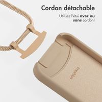 imoshion Coque arrière Color avec cordon amovible et MagSafe Apple iPhone 14 - Nude