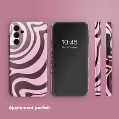 Selencia Coque arrière Vivid Samsung Galaxy A15 (5G) - Wavy Swirl Pink Plum