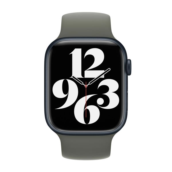 Apple Bracelet Boucle unique en Silicone Apple Watch | 44/45/46/49 mm - Taille 5 - Olive