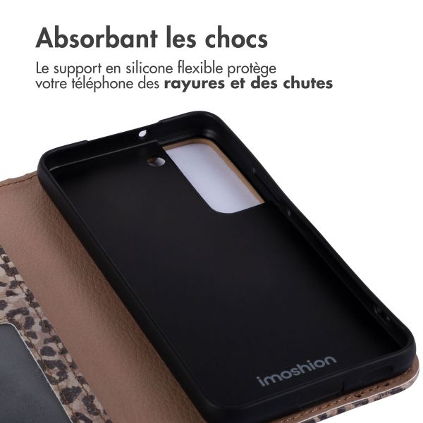 imoshion Étui de téléphone portefeuille Design Samsung Galaxy S22 - Leopard Mood