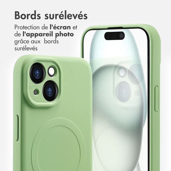 imoshion Coque Couleur avec MagSafe iPhone 15 - Vert